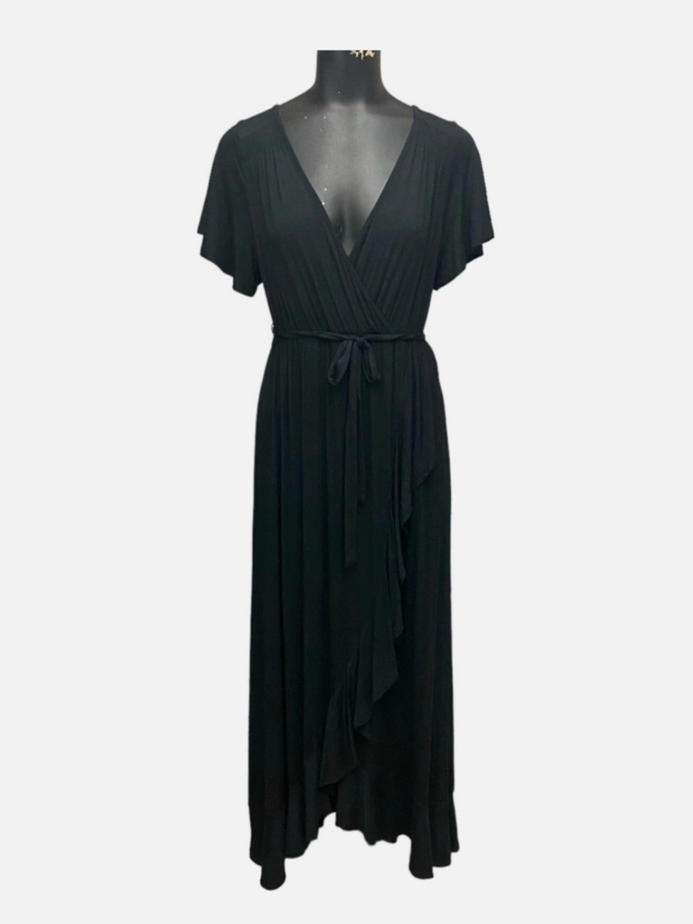 NWT Flutter Short Sleeve Knit Maxi Maternity Empire Waist Dress